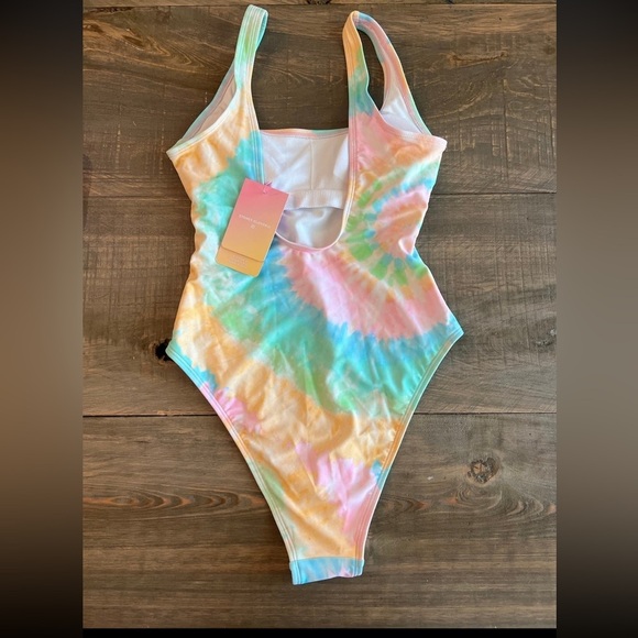 STONEY CLOVER X TARGET TIE DYE CHEEKY ONE-PIECE SWIMSUIT XS NWT - Picture 4 of 4